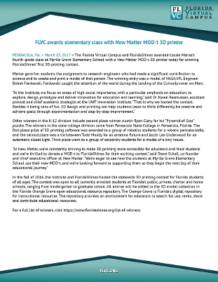 Award Press Release